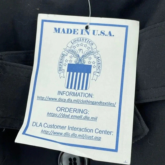 Garrison Collection Trench Coat Jacket Mens 40L Black NWT c131 - Picture 7 of 12